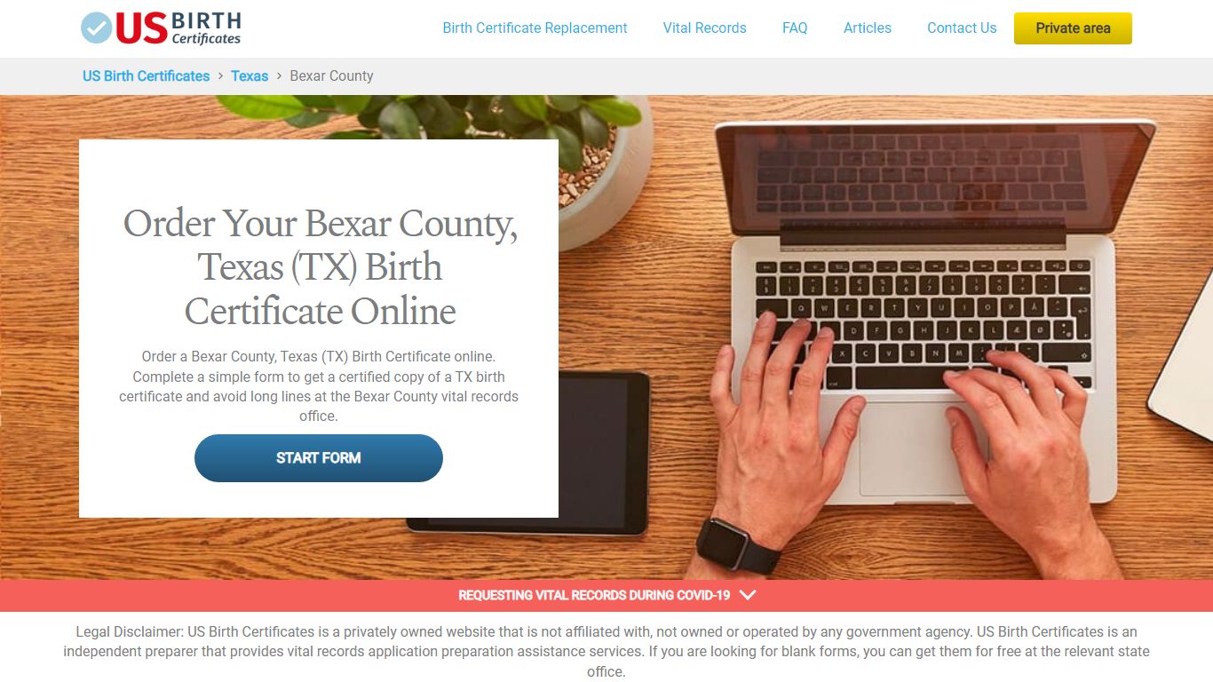 Bexar County (TX) Birth Certificate Online - US Birth Certificates